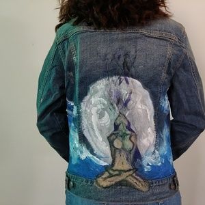 Painted jean jacket